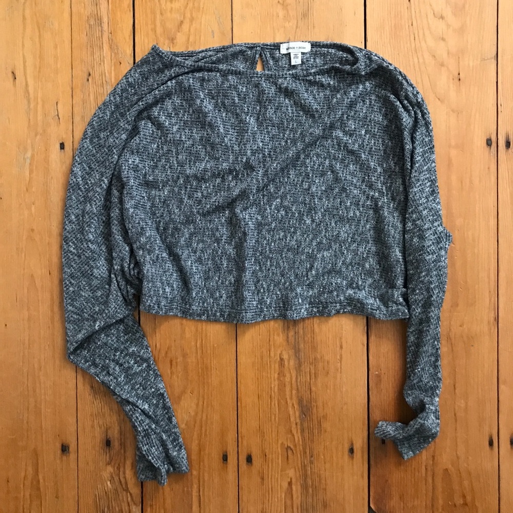 long sleeve sweater crop top